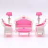 Pink Dollhouse Furniture Living Room Parlour Sofa Set - Toys Ace