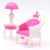 Pink Dollhouse Furniture Living Room Parlour Sofa Set - Toys Ace