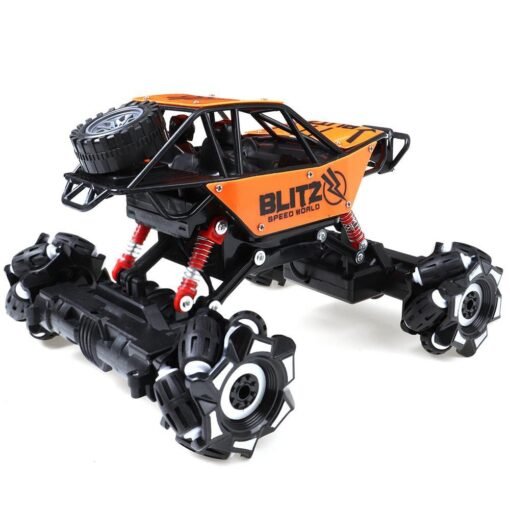 Coral Feng Niu Toys 1/18 2.4G RWD Stunt RC Car EP Climbing Vehicles 360° Rotation with LED Light RTR Model