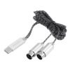 White Smoke ELEMENT MIDI Cable to USB IN-OUT Converter, Professional USB MIDI Interface with Indicator Light FTP Processing Chip Metal Shell
