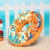 Donut Plush Stuffed Toy Soft Doughnut Food Back Saddle Car Set Kids Gift Decor - Toys Ace