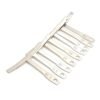 Beige 9Pcs Guitar Bass Under String Radius Gauge Setup for Luthier Stainless Steel Tools