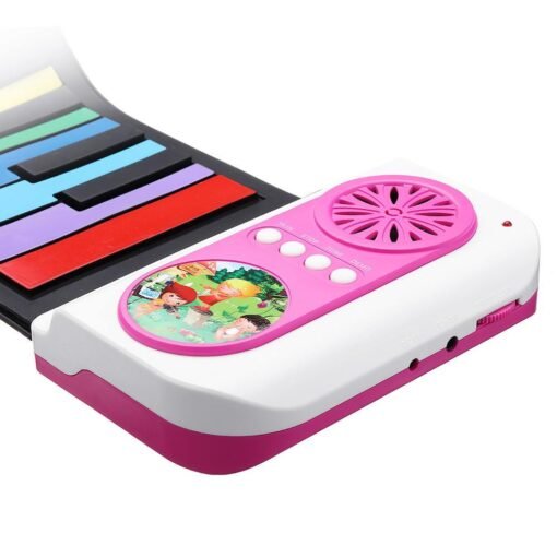 Violet iword S2037 37 Keys 8 Tones Hand Roll Up Piano for Kids Musical Imstrument