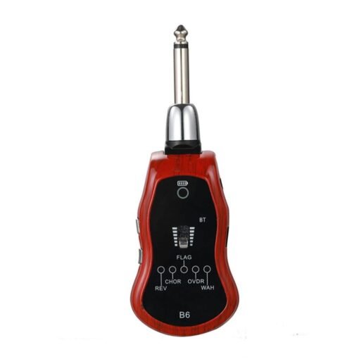 Brown Gitafish B6 5 In 1 Guitar Effects Portable bluetooth Transmitter Guitar Effector for Electric Guitar (Red)