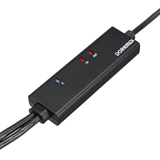 Dark Slate Gray DOREMiDi MIDI To USB C Type C Cable USB MIDI Converter With Indicator Light For MacBook Android