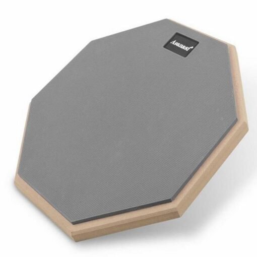 Light Slate Gray 8 Inch Rubber Wooden Dumb Drum Pad with Stand Bag for Percussion Instruments