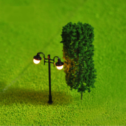 Dark Green HO OO Scale 5Pcs Mini Street Light Lamp Resin Craft Antique Imitation Fairy Garden Home Miniature DIY Micro Landscape