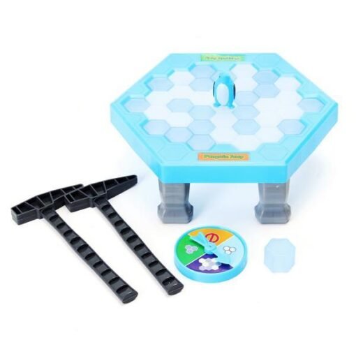 Pale Turquoise FUNTOK Save Penguin Ice Kids Puzzle Game Break Ice Block Hammer Trap Party Toy Pretend Icebreaker