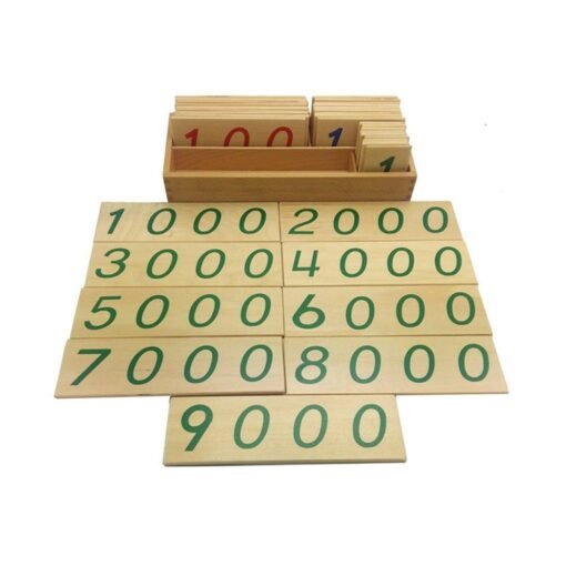 Tan Baby Toys Montessori Math Digital Wooden Cards with Box Educational Early Learning Toys