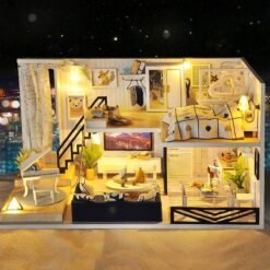 Time Shadow Modern Doll House Miniature DIY Kit Dollhouse With Furniture LED Light Box Gift - Toys Ace