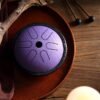 Medium Purple HLURU 5.5'' Steel Tongue Drum 6 Notes Handpan Tankdrum Yoga Instrument With Bag&Mallets
