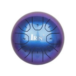 Dark Slate Blue IRIN Steel Tongue Drum 5.5 Inch 8 Tune Steel Hand Pan Drum With Drumsticks Carrying Bag Percussion Instrument