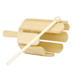 Wooden Orff Musical Instrument Stirring Drum With 8 Tongues Unique Melodies
