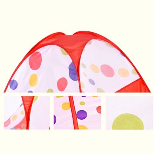 Orange Red Baby Creeping Tunnel Tent Play Game Toys for 0-3 Year Old Kids Perfect Gift