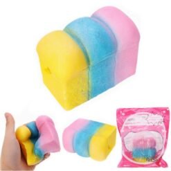 Goldenrod YunXin Squishy Rainbow Toast Loaf Bread 10cm Slow Rising With Packaging Collection Gift Decor Toy