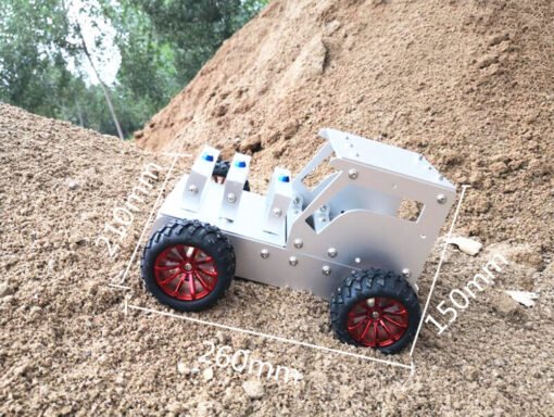 White Smoke DIY Tractor Aluminous Smart RC Robot Car Chassis Base Kit