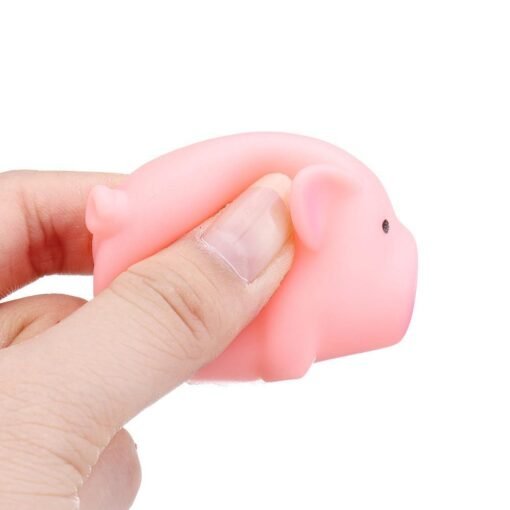 Squishy Pink Pig Cartoon Soft Cute Animal Squeeze & MultiColor Tofu Mesh Stress Reliever Ball & Cool Aluminum Alloy Hand Massager Rotating Wheel Decompression Fidget Toys