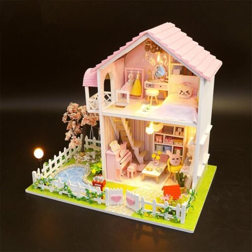 DIY Assembled Cottage Love of Cherry Tree Doll House Kids Toys - Toys Ace