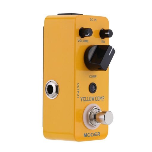 Sandy Brown MOOER MCS2 Yellow Comp Micro Mini Optical Compressor Guitar Effects Pedal for Electric Guitar True Bypass