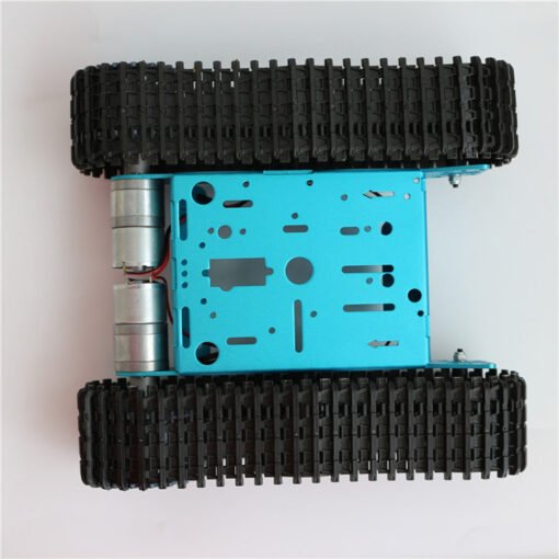 Turquoise DIY Smart RC Robot Car Metal Chassis Tracked Tank Chassis With GM325-31 Gear Motor For