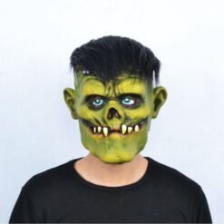 Yellow Green Green Zombie Scary Face Mask for Halloween Toys