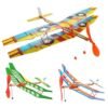 Dark Goldenrod DIY Hand Throw Flying Plane Toy Elastic Rubber Band Powered Airplane Assembly Model Toys
