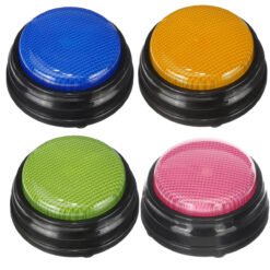 Recordable Talking Button Game Answer Buzzer Alarm Button 4 Color Suit Luminous Voice Box Luminous Sound Squeeze Box - Toys Ace