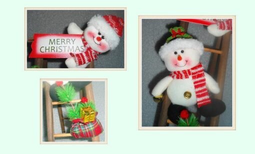 Dim Gray Christmas Party Home Decoration Santa Claus Skiman Ladder Toys For Kids Children Gift