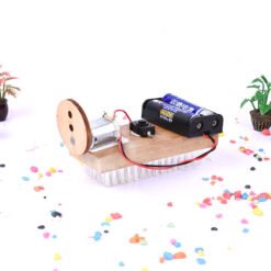 Tan DIY Wooden Sweeping Robot Model Kits Physical inventions Experiment Kits Electric Science Creative STEM Educational Toy