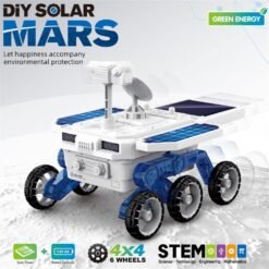 Dark Slate Blue DIY Solar Planet Rover STEM Assembly Four-wheel Drive Electric Science And Educational Model Toys