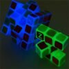 Medium Blue Classic Magic Cube Toys 4x4x4 PVC Sticker Block Puzzle Speed Cube Dark Luminous
