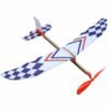 Dark Slate Blue Elastic Rubber Band Powered DIY Foam Plane Kit Aircraft Model Educational Toy