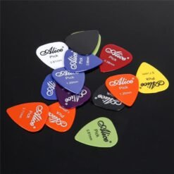 Slate Blue Zebra 50Pcs Electric Guitar Thumb Finger Picks with Case 0.58/0.71/0.81/0.96/1.20/1.50mm Thickness