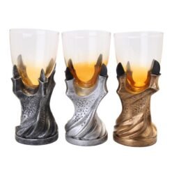 Sandy Brown Halloween Dragon Glass Holder Wine Goblet Replica Gothic Decor Glass Cup