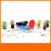 Orange Red DIY Wooden Sweeping Robot Model Kits Physical inventions Experiment Kits Electric Science Creative STEM Educational Toy