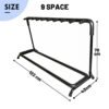 Black Multi Guitar Stand 7 Holder Foldable Universal Display Rack - Portable Black Guitar Holder for Classical Acoustic, Electric, Bass Guitar and Guitar Bag/Case