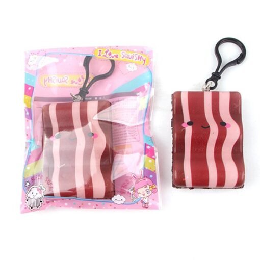 Squishy Bun Food Cute Phone Bag Hanging Decor Keyring Beef Milk Box Chocolate Slow Rising 7cm Gift Collection - Toys Ace