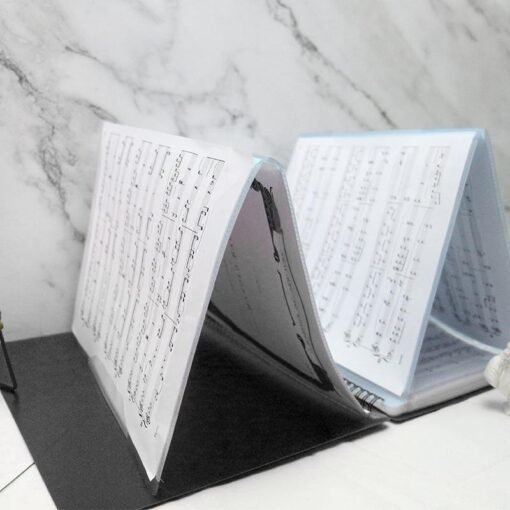 Dim Gray FB-04 A4 Size Music Score Holder Paper Sheet Document File Organizer Music Paper Folder 40 Pockets for Guitar Violin Piano Players