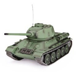Dark Sea Green Heng Long 3909-1 1/16 2.4G T-34 Rc Car Battle Tank Metal Track W/ Sound Smoke Toy