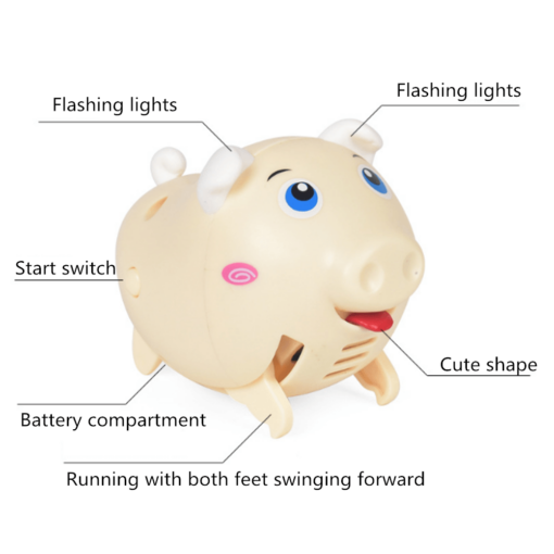 Whistle Pig Voice-activated Induction Electric Children's Toys Lighting Music Whistling Can Run - Toys Ace