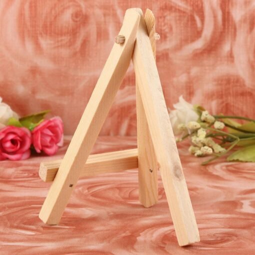 Maroon Mini Wood Artist Easel Wedding Number Place Name Card Stand Display Holder