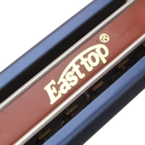 Light Slate Gray Easttop T008K 10 Hole Blues Harmonica Tone C Blue Color For Beginner