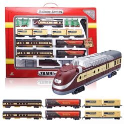 Electric Classic Train Rail Vehicle Toys Set Track Music Light Operated Carriages Educational Gift - Toys Ace