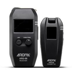 Black AROMA ARG-06 Guitar Wireless Transmission System(Transmisster & Receiver) 6.35mm Plug 4 Channels Max. 35m Effective Range