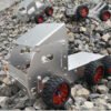 Lavender DIY Aluminous Smart RC Robot Car Truck Chassis Base With Motor