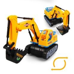 Electric Engineering Excavator Plastic Diecast Model Toy with RGB Light and Music for Kids Gift - Toys Ace
