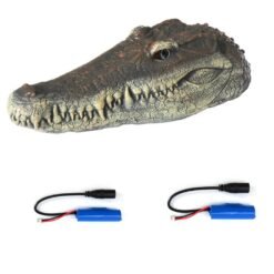 Rosy Brown Flytec V005 w/ 2 Batteries Version 2.4G Electric RC Boat Simulation Crocodile Head Vehicles RTR Model Toy