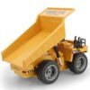 Sandy Brown HuiNa Toys 540 1/18 2.4G 6CH Electric Rc Car Dump Truck Alloy Engineering Vehicle