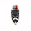 Speaker Wire Cable to Audio Male RCA Connector Adapter Convertor Jack Plug