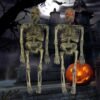 Dim Gray Halloween Party Home Decoration Luminous Sound Control Skeleton Honor Scare Scene Props Toys